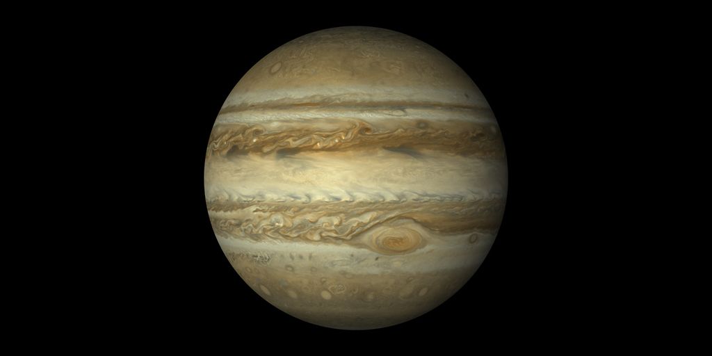 Jupiter planet black background