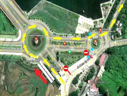 Polantas Uji Coba Rekayasa Lalin di Kawasan CPI Makassar Hari Ini