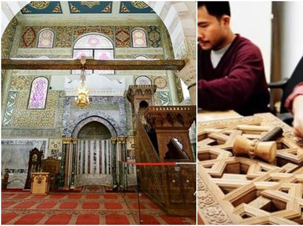 Mengenang Andil 5 Pemahat Jepara Bangun Mihrab Bersejarah Masjid Al Aqsha