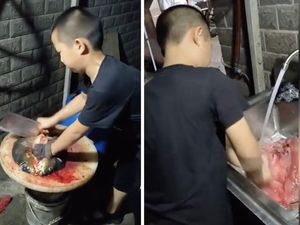 Aksi Bocah 8 Tahun Jago Potong Ikan Ini Sukses Buat Netizen Kagum