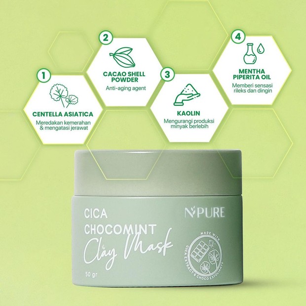 Npure Cica Chocomint Clay Mask/Foto: instagram.com/npureofficial Punya Masalah Komedo dan Jerawat? Ini Rekomendasi Clay Mask dari Brand Lokal Untuk Mengatasinya