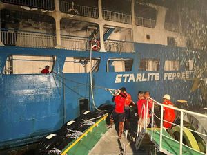 Begini Kondisi Kapal Feri Filipina Usai Terbakar