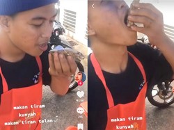 Makan Tiram Mentah Langsung Ditelan Sekaligus, Pria Ini Bikin Netizen Heboh