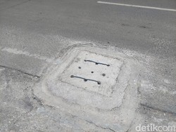 Lubang di Jalan Purwakarta Bandung Kini Sudah Ditutup