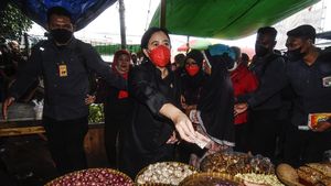 Puan Maharani Belanja Cabai dan Bawang di Mataram