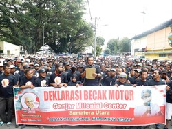 Milenial-Pengemudi Bentor di Medan Dukung Ganjar Jadi Presiden 2024