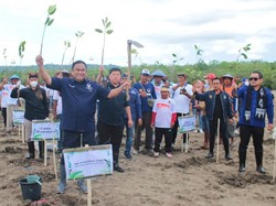 Nelayan di Banyuwangi Diajak Tanam Ribuan Mangrove Cegah Pemanasan Global