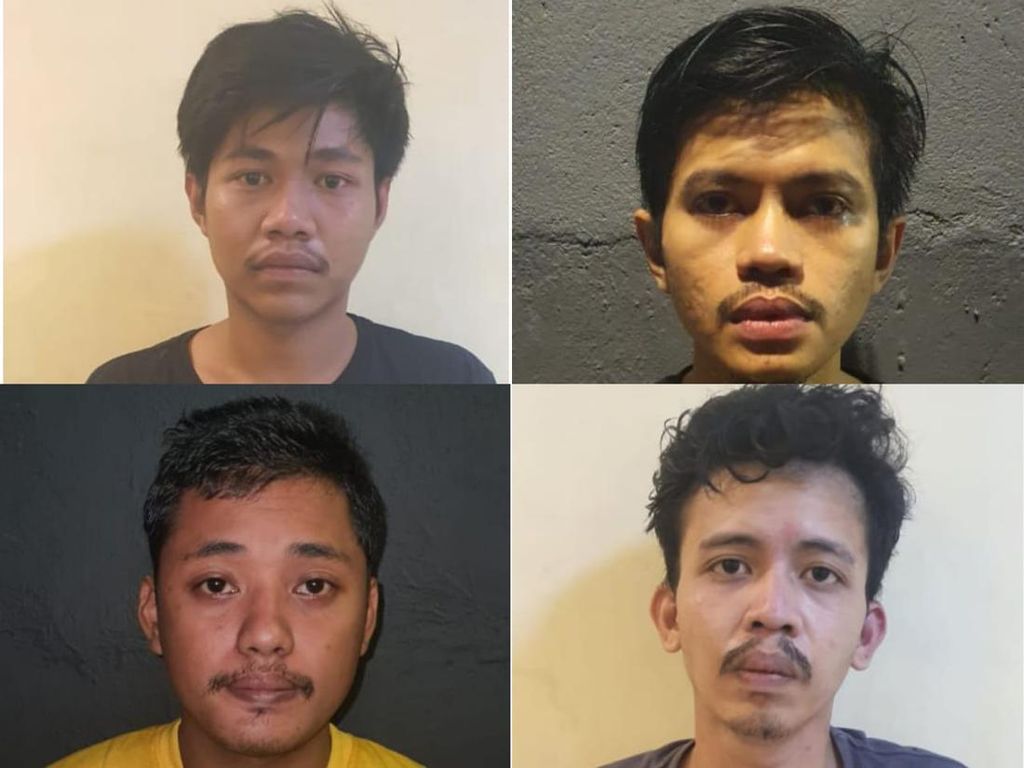 Modus Razia, 4 Polisi Gadungan di Makassar Curi HP Penghuni Wisma Ditangkap