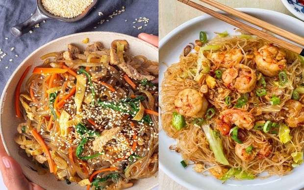 Sama seperti Bihun, Japchae bisa menjadi hidangan utama dan bisa juga sebagai lauk/Foto: id.pinterest.com/Tried & True Recipes/Foto: id.pinterest.com/Quick Meals and Easy Asian Recipes