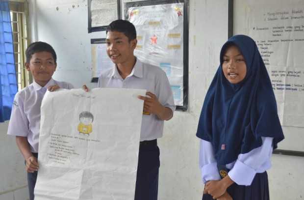 Partisipasi siswa SMP dalam program Pendidikan Keterampilan Hidup/ Foto: UNICEF/LPP Bone