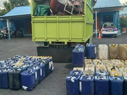 Sopir Truk di Bitung Selundupkan 2.000 Liter Minyak Tanah Ditangkap