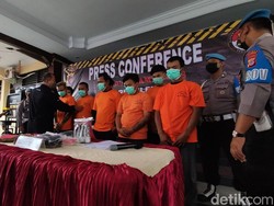 Tampang Tersangka Pengeroyokan yang Menewaskan Suporter PSS Sleman