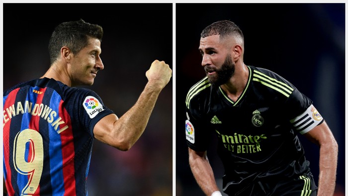robert lewandowski karim benzema barcelona real madrid laliga liga spanyol