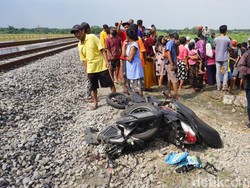 Emak-emak di Mojokerto Tewas Tertabrak KA Saat Pulang Jemput Anak Sekolah