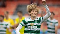 Di laga tersebut pemain Celtic asal Jepang, Kyogo Furuhashi, bahkan sudah membuat hat-trick dalam 45 menit. Foto: SNS Group via Getty Images/Craig Williamson - SNS Group