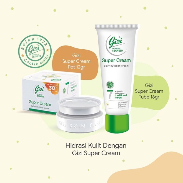 Pelopor krim wajah rumput laut di indonesia/ foto: instagram/ gizi.ind Pelopor krim wajah rumput laut di indonesia.