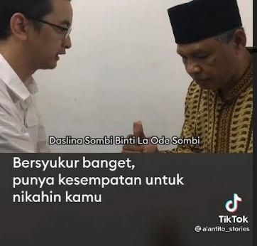 Kisah cinta pernikahan Alan Tito dan Daslina Simbo.