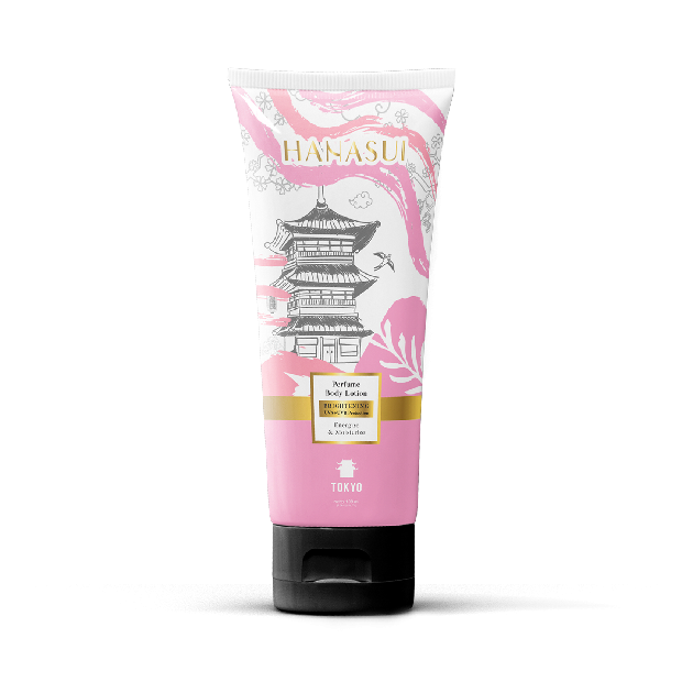 Hanasui memiliki produk body lotion dengan varian Tokyo sebagai produk best sellernya.