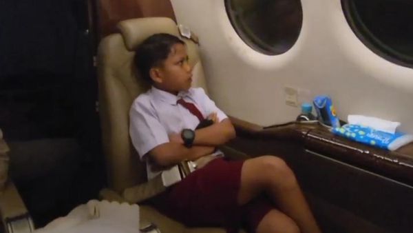 Gaya Farel Prayoga Berangkat Sekolah Naik Jet Pribadi dari Kalimantan