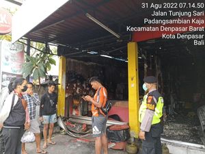 ACK di Denpasar Terbakar, Kerugian Rp 100 Juta