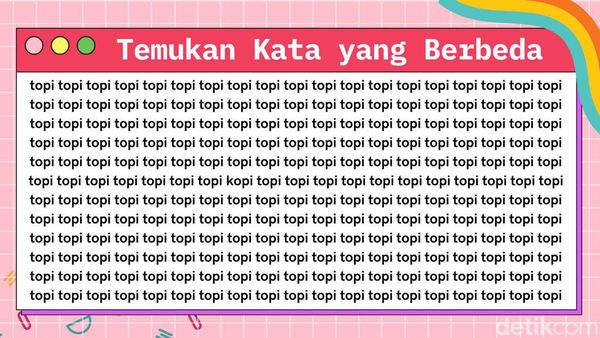Yakin Punya Mata yang Tajam? Tes di Sini, Temukan Kata yang Berbeda