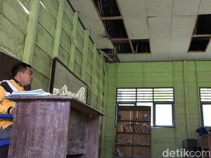 Bangunan SMP di Polman Rusak Parah, Siswa Tidak Nyaman Belajar