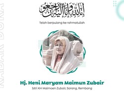 Heny Maryam, Istri KH Maimoen Zubair Tutup Usia