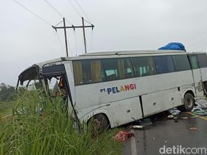 Kecelakaan Maut Bus Pelangi Vs Truk di Rokan Hilir, Sopir Bus Tewas Kecelakaan Maut Bus Pelangi Vs Truk di Rokan Hilir, Sopir Bus Tewas