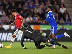 Gol Sancho Bawa MU Ungguli Leicester City di Babak I