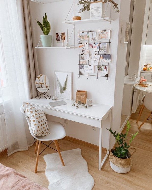 peletakan meja belajar harus berada di posisi yang benar untuk meningkatkan produktivitas/Foto: id.pinterest.com/Gabriela Muñoz