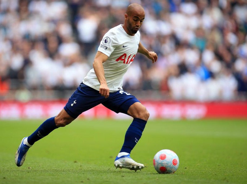 LONDON, ENGLAND - MAY 15: Lucas Moura of Tottenham Hotspur during the Premier League match between Tottenham Hotspur and Burnley at Tottenham Hotspur Stadium on May 15, 2022 in London, England. (Photo by Tottenham Hotspur FC/Tottenham Hotspur FC via Getty Images)