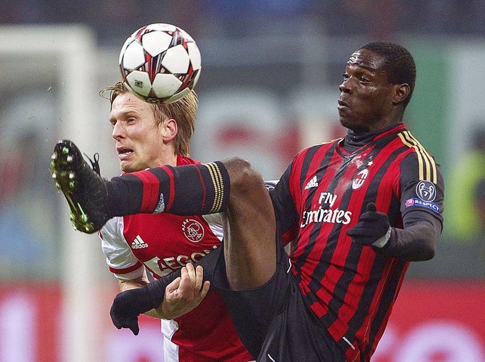 MILAN, ITALY - APRIL 27, 2008: Mario Balotelli of FC Inter Milan celebrates during the 
