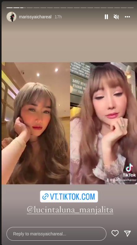 Unggahan Marissya Icha yang disebut mirip Lucinta Luna