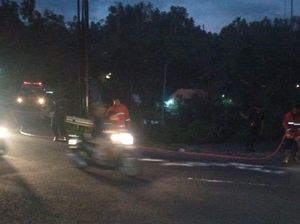 Ada Ceceran Oli, 4 Pemotor Jatuh-Terluka di Jalur Rendang Karangasem