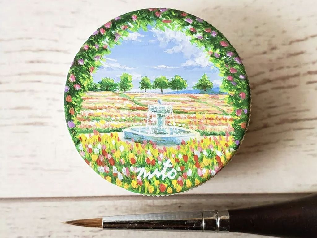 Keren! 10 Lukisan Landscape Ini Dibuat di Tutup Botol Minuman Keren! 10 Lukisan Landscape Ini Dibuat di Tutup Botol Minuman