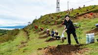 Kunker ke Sumut, Puan Tanam Bibit Pohon hingga Tebar Benih Ikan