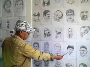 Perupa Asal Garut Ditunjuk Buat Sketsa Wajah Para Menteri LH Anggota G20