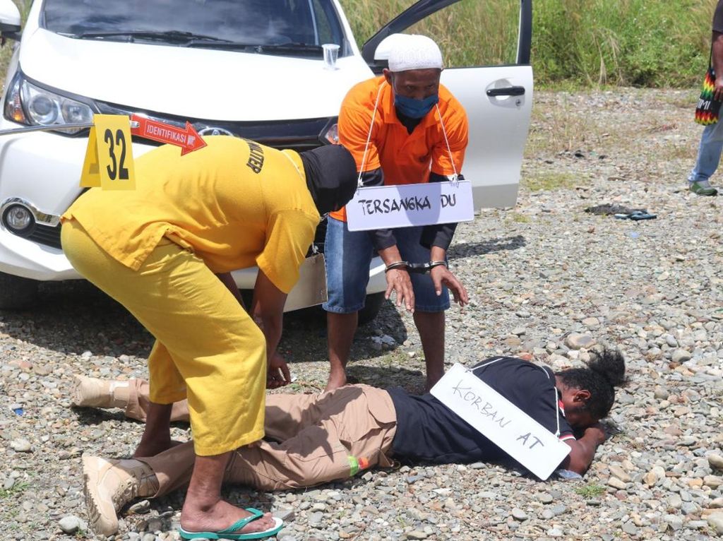 Kasus Mutilasi di Mimika Papua Direkonstruksi, 50 Adegan Diperagakan