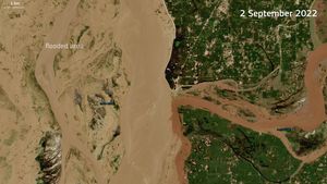 Foto Satelit Banjir di Pakistan Membentuk Danau Raksasa