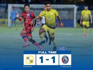 Barito Putera vs Arema FC, Singo Edan Imbangi Laskar Pangeran Antasari