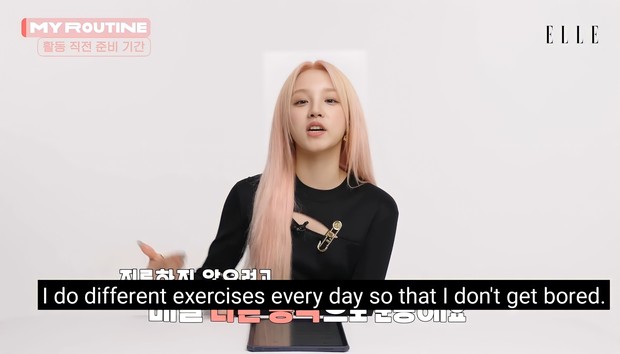 Agar tetap termotivasi dan tidak bosan, Yuqi melakukan kegiatan work out yang bervariasi