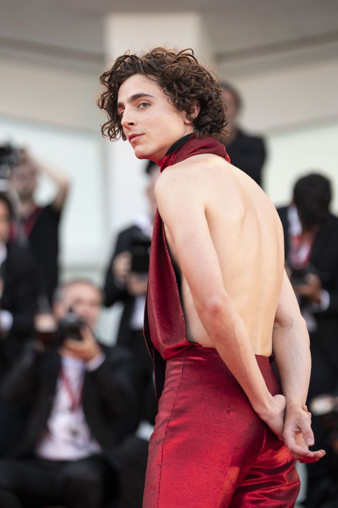 VENICE, ITALY - SEPTEMBER 02: Timothee Chalamet  attends red carpet of thed movie of 