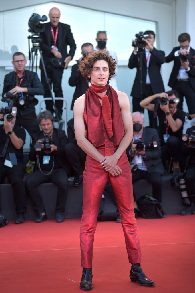 American actor Timothee Chalamet at the 79 Venice International Film Festival 2022.  Bones And All Red Carpet. Venice (Italy), September 2nd, 2022 (Photo by Rocco Spaziani/Archivio Spaziani/Mondadori Portfolio via Getty Images)