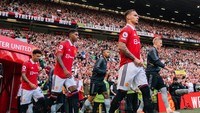 Antony dipercaya Erik ten Hag mengisi sektor sayap kanan Man United ketika menjamu Arsenal, walaupun baru beberapa hari gabung. Foto: Manchester United via Getty Imag/Ash Donelon
