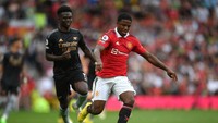 Tyrell Malacia menangi possession delapan kali, lebih banyak dari pemain MU lainnya. Dia juga buat intersep terbanyak yakni tiga kali (Getty Images)