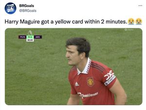 Fans MU Senam Jantung Lihat Maguire Masuk Lawan Arsenal