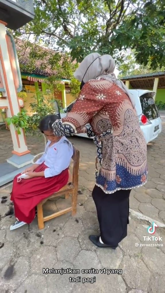 Viral di TikTok Anak SD yang Rambutnya Dipenuhi Kutu