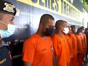 4 Ribu Butir Pil Dobel L Diamankan dari 8 Pengedar di Trenggalek