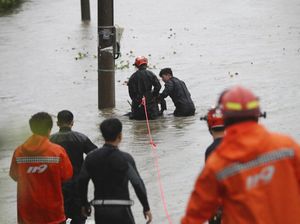 Penyelamatan Dramatis! 2 Warga Terjebak Banjir di Korea Selatan Penyelamatan Dramatis! 2 Warga Terjebak Banjir di Korea Selatan
