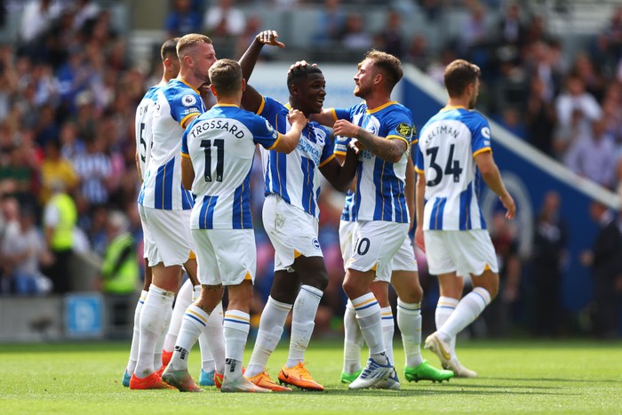 BRIGHTON, ENGLAND - SEPTEMBER 04: Head Coach Graham Potter of Brighton & Hove Albion after his sides 5-2 win during the Premier League match between Brighton & Hove Albion and Leicester City at American Express Community Stadium on September 04, 2022 in Brighton, England. (Photo by Robin Jones/Getty Images)